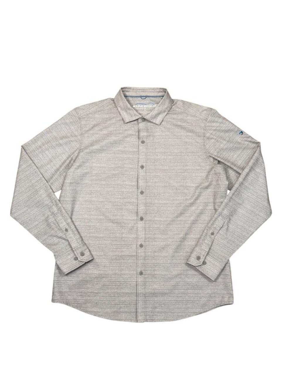 Kuhl Breeze Long Sleeve Button-Up Shirt Gray Lightweight Polyester L